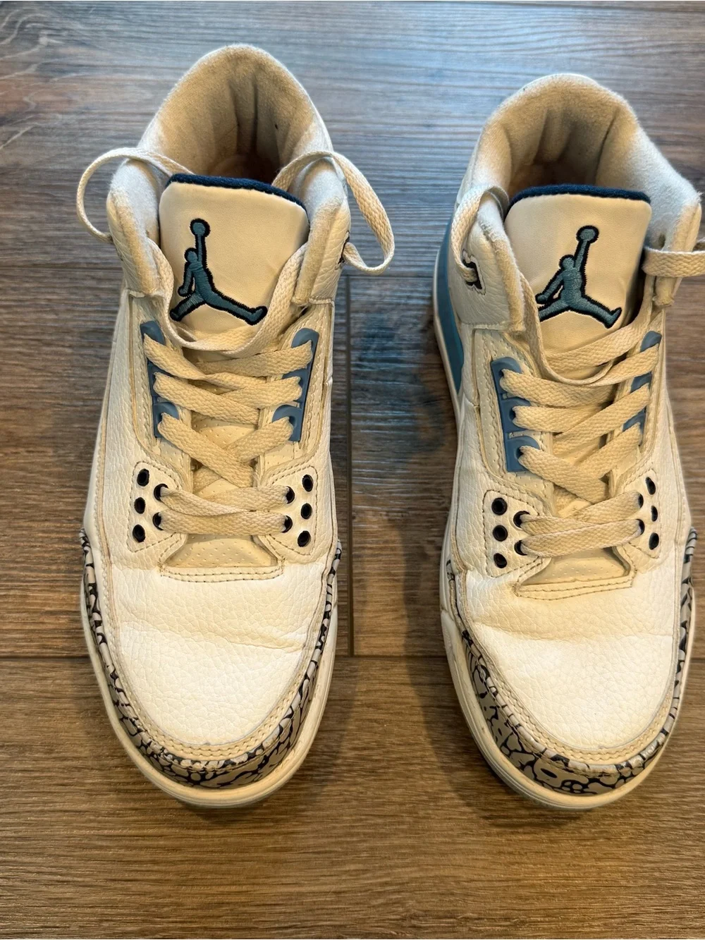 Nike Air Jordan 3 RetroUNC Cement Blue Elephant Print Men’s Sneakers